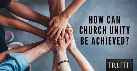 How can church unity be achieved?