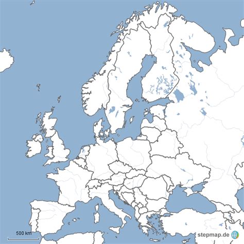 StepMap - Europe plain2 - Landkarte für Europa