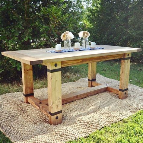 Rustic dining table plans - Hawk Haven