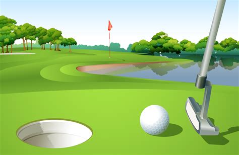 A golf course 520607 Vector Art at Vecteezy