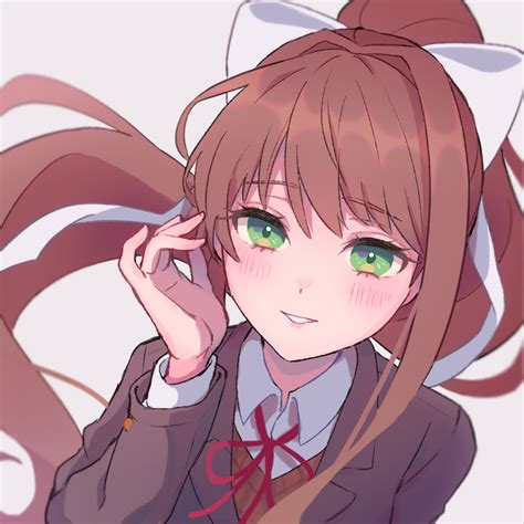 Monika (art by misuto) : r/DDLC