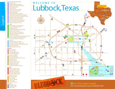 Lubbock tourist map