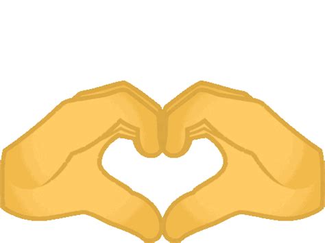 Hand Heart Emoji Heart Sticker - Hand Heart Emoji Heart Joypixels ...