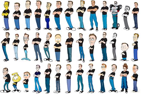 Artist Kevin McShane Draws Himself in 100 Different Cartoon Styles