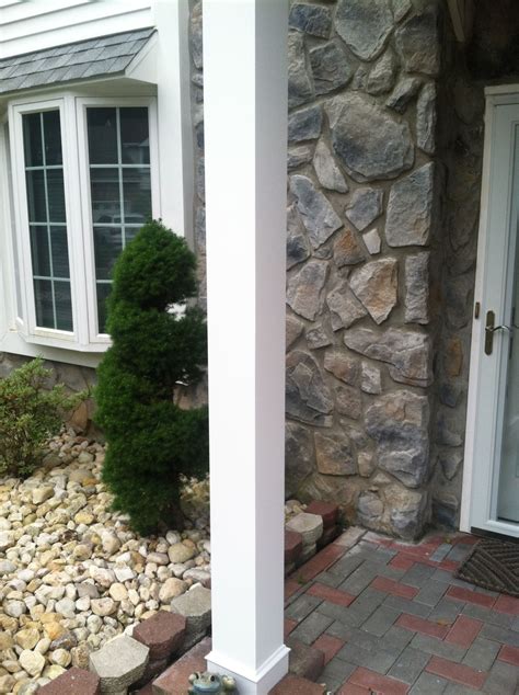 Porch column installation | Porch columns, House doctor, Porch