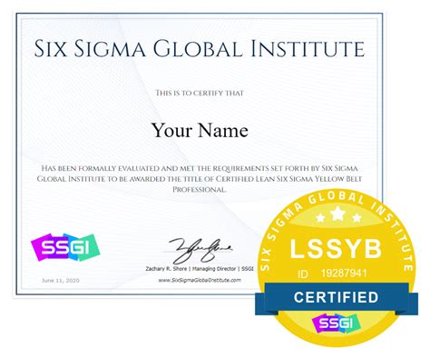 Lean Six Sigma Yellow Belt Certification & Training Online | SSGI