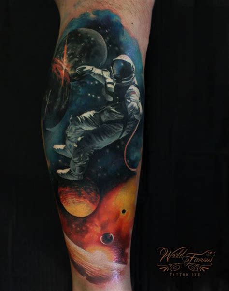 Spaceman Tattoo with Planets