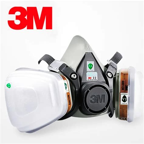 3M 6000 Series Half Face Mask 6100/6200/6300 with 6001 Gas Cartridges 7 pcs Suit for Painting ...