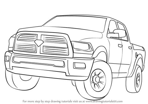 how to draw a dodge ram 2500 - flippyfloppyflump