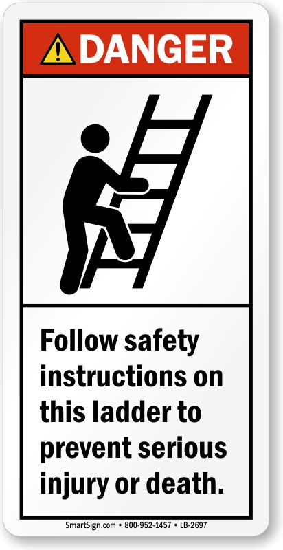 Ladder Safety and Warning Labels | Affordable yet durable