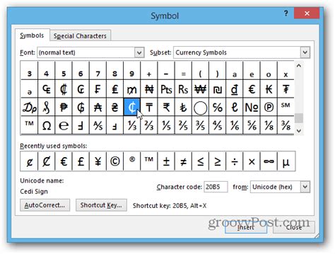 Insert the Cent Symbol In Microsoft Word with Keyboard Shortcut