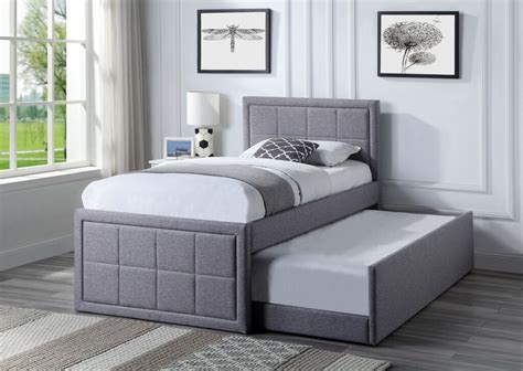 Single Trundle Bed Frame With Pull out Storage | BedSale.com