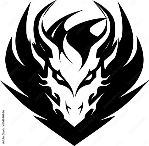 Dragon - Minimalist and Flat Logo - Vector illustration Stock Vector | Adobe Stock