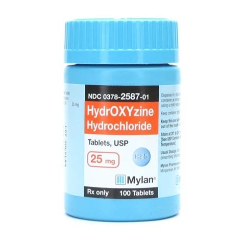 Hydroxyzine HCl, 25mg, 100 Tablets/Bottle | McGuff Medical Products