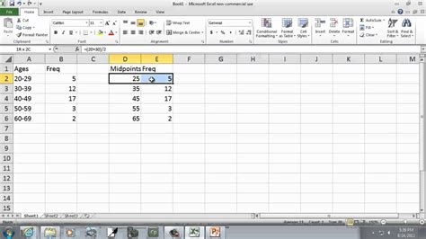 Excel 2010: Creating a Frequency Polygon - YouTube