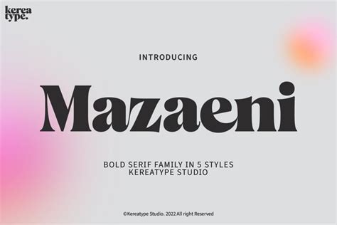 Mazaeni Best Serif Fonts for Clean & Elegant Design