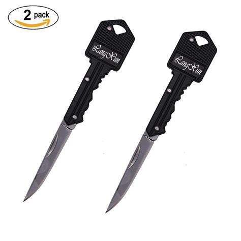 Langxun 2 Pack Keychain Folding Pocket Knife / Self Defense Keychain ...