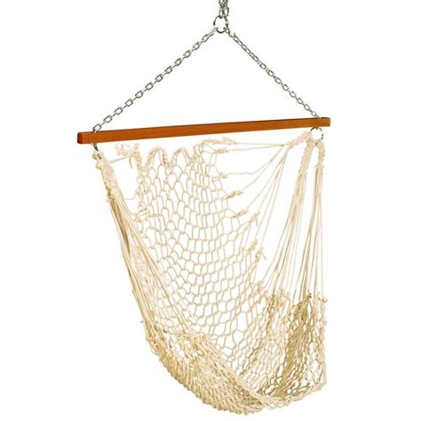 Pawleys Island 2 ft. Single Rope Hammock Swing White-S-105 - The Home Depot