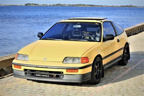 1989 honda crx si b20 vtec dohc Y49 barbados yellow GSR head & 5spd transmission for sale ...