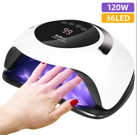 120W UV Gel Nail Lamp, Drying LED UV Light Curing manicure Lamp with 4 ...