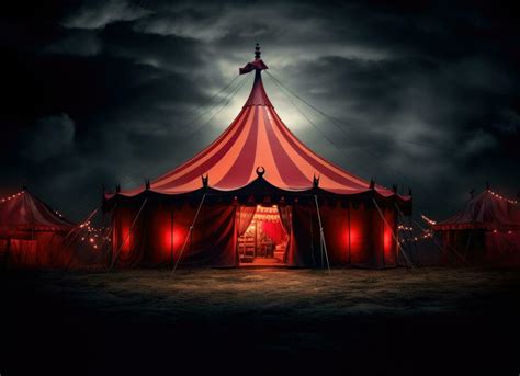 AI generated a circus tent at night with a red tent against white background 35800155 Stock ...