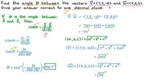 Find Angle Between Two Vectors - astonishingceiyrs