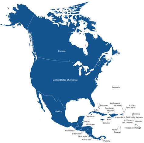 North America Map - Countries and Geography - GIS Geography