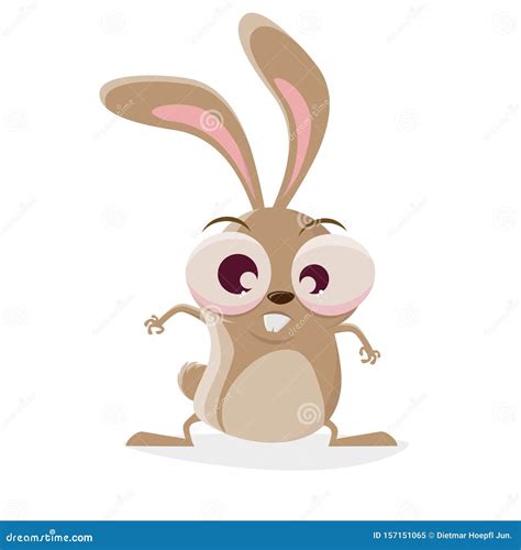 Cartoon Illustration of a Crazy Rabbit Stock Vector - Illustration of humorous, clipart: 157151065