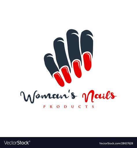 Beauty nail hand logo Royalty Free Vector Image