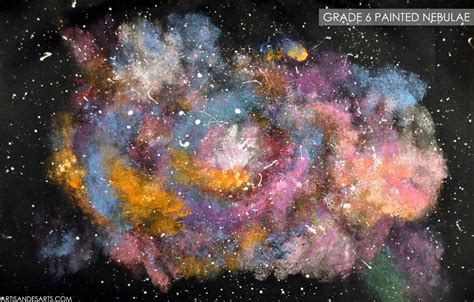 artisan des arts: Outer space nebula/galaxy paintings - grade 6 (science link)