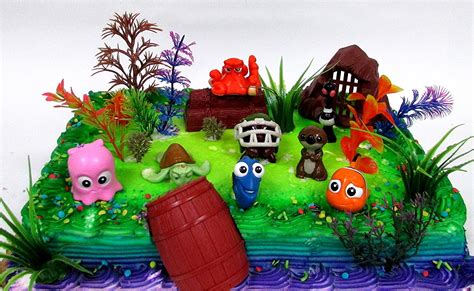 FINDING DORY 18 Piece Birthday CAKE Topper Set, Featuring Dory, Nemo and Other Sea Friends ...