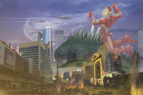 Godzilla vs. Ultraman by manguy12345 on DeviantArt