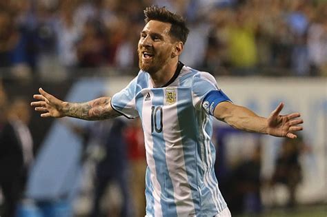 Lionel Messi In Argentina Jersey