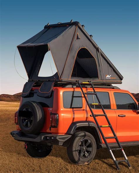 Buy BAMACAR Aluminium Pop Up Rooftop Tent Hard Shell For Camping SUV, with 2 Top Cross Bars ...