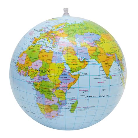 30cm Inflatable Globe World Earth Ocean Map Ball Geography Learning Educational Beach Ball Kids ...