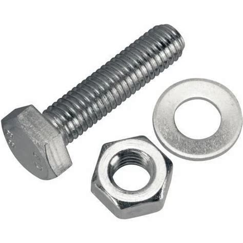 Stainless Steel Nuts, Bolts with Washers, Grade: SS 304, Size: Standard at best price in Mumbai