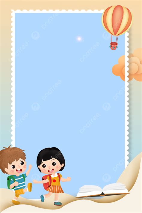 Cartoon Cute Minimalistic Border School Background Wallpaper Image For Free Download - Pngtree