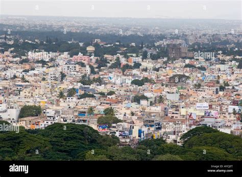 Aerial panoramic view over the garden city of Bangalore in Karnataka India Stock Photo - Alamy