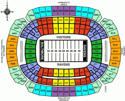 Ravens Stadium Seating Chart - Stadium Seating Chart