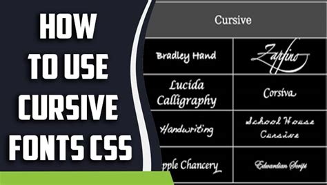 How To Use Cursive Fonts CSS - 7 Easy Tips