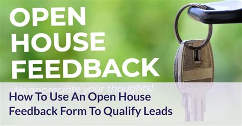 How To Use An Open House Feedback Form - Jigglar.com