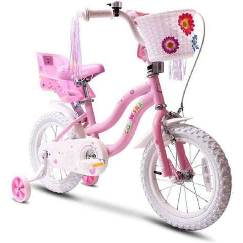 Coewske Princess Kids Bike 14 Inch Girls Bicycle with Training Wheels ...