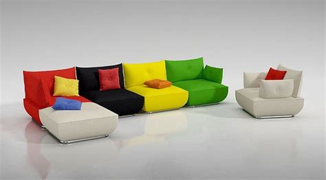 Modern Colorful Couch 3D model | CGTrader