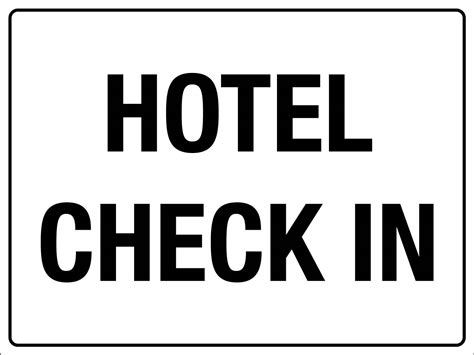 Hotel Check In Sign – New Signs