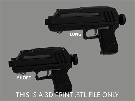 ArtStation - DC-17 Blaster Pistol (Long and Short Versions) - 3D Print ...