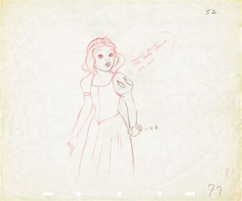 BIBLIO | Original Drawing of Snow White by [Disney, Walt] | | 1937 | Disney Studios, Hyperion