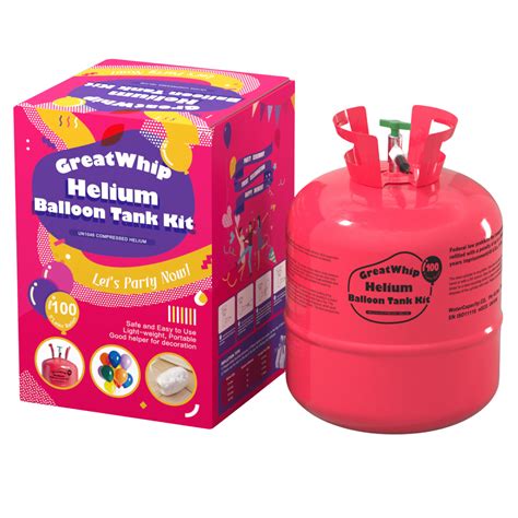 GreatWhip 22L Helium Tank up to 100 Latex (9")Balloons Helium Tank for Balloons at Home Helium ...