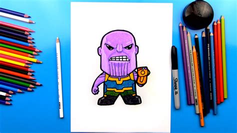 How To Draw Thanos From Infinity War - Art For Kids Hub