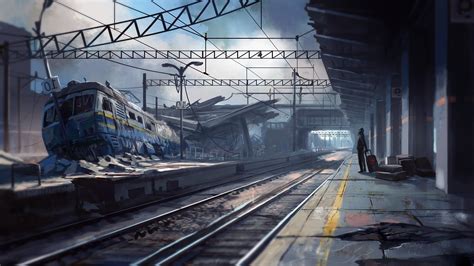 artwork, Fantasy Art, Apocalyptic, Train Station, Train Wallpapers HD ...