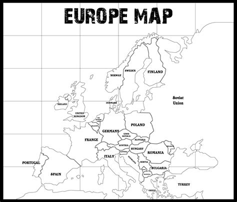 Free Printable Blank Map Of Europe For Kids